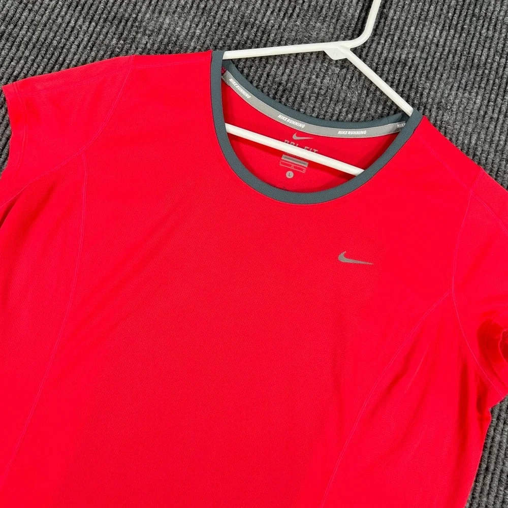 Nike Running Shirt Womens Large Pink Sleeveless Workout Active Dri Fit Casual